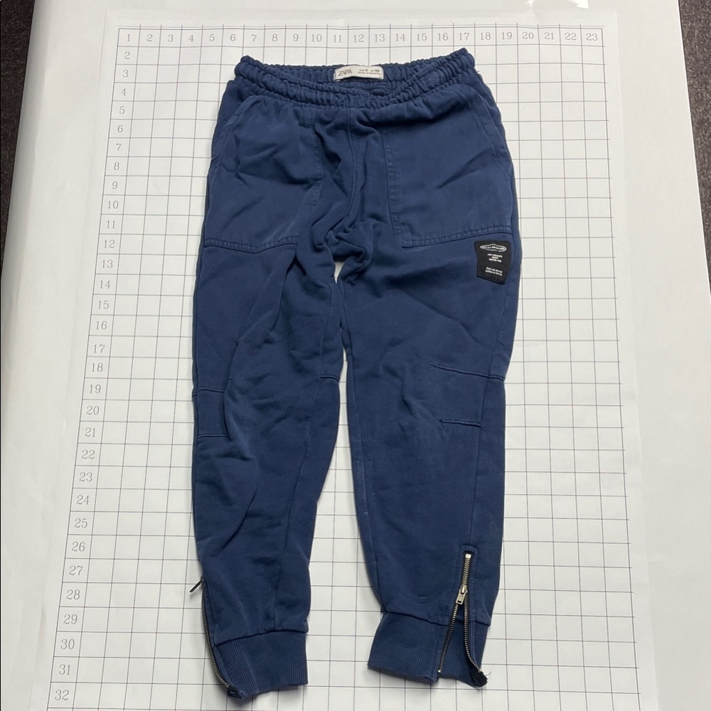 Zara Blue Elastic Waist Pants